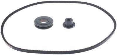 Kilremskiva Metall H 22mm med kilrem Sats