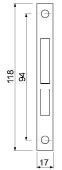 Modhållare L 118mm B 17mm BA 94mm