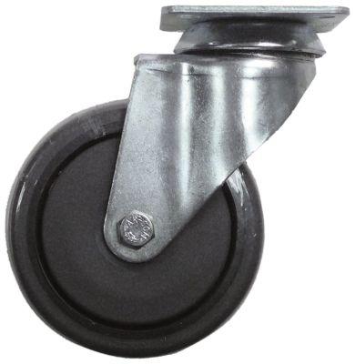 Ledat hjul Plattfäste 70x80 mm HA 50/60mm H 135mm