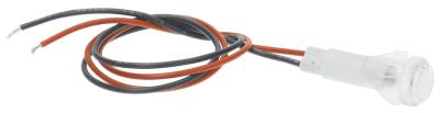 Signallampa röd Monterings-ø 10mm ø 13mm