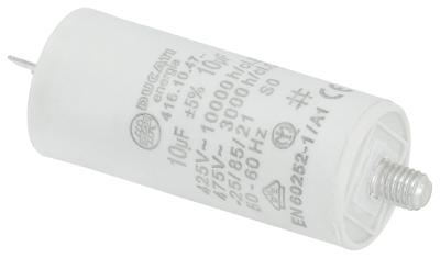 Driftskondensator 400V Plast M8 -anslutning Flat Sticks 6.3 mm Ø 355mm L 59mm