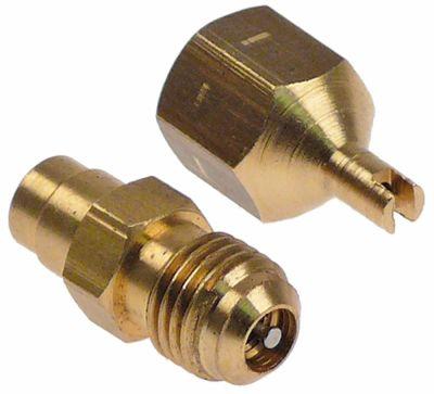 Schrader Valve -anslutning 6mm Lödanslutning Komplett