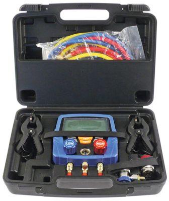 Montørhjælp R22/R134A/R404A/R407C/R502/R410A Digital 4 X Batteri 1.5V AA PSI/Bar/MPA/KPA/INHG