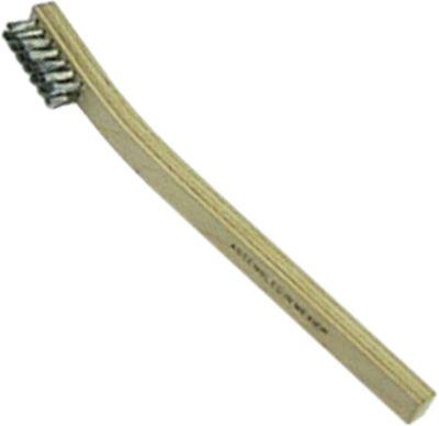 Wirebrush -längd med borsthår 35 mm B 10 mm Total längd 194 mm med 3 rader CNS, slät