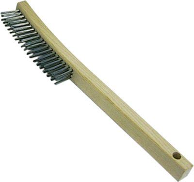Wirebrush -längd med borsthår 145 mm B 15mm Total längd 240 mm med 3 rader CNS, slät