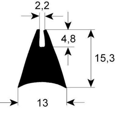 Rude Packing Profile 1640 B -MM L 2350mm IP - VPE 1 FITS - SCOPE -MM