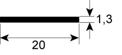 Rude Packing Profile 1886 B -MM L 600mm IP Horisontell VPE 1 FITS -SCOPE -MM