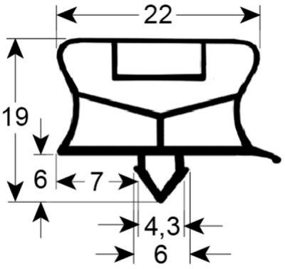 Lightning Freezer Packing Profile 9794Z B 666mm L 736mm Socket Dimensions Fits Electrolux, Zanussi