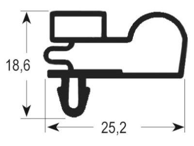 Förpackningsprofil 9010 B 650mm L 745mm Socket Dimensions