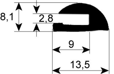 Oförskämd förpackningsprofil 1882 L 1000mm IP - VPE 2 Passar Tecnoeka