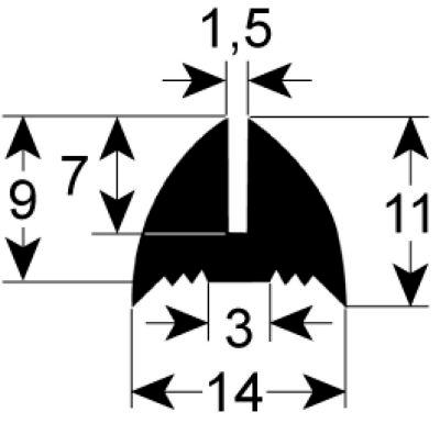 Rude Packing Profile 1653 B -MM L 1685mm IP - VPE 1 FITS - SCOPE -MM