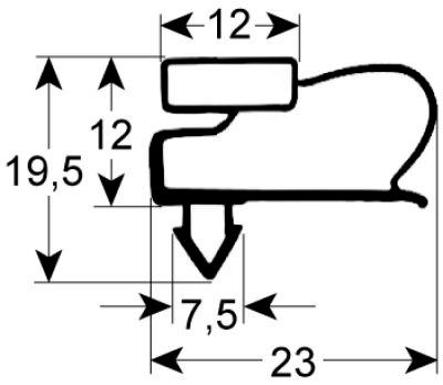 Packningar för cool profil 9051 B 570mm L 1580mm Socket Dimensions For Unit F/K400