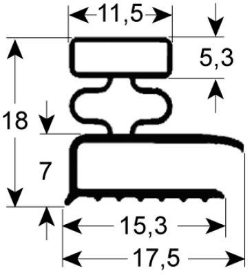 Förpackningsprofil 9031 B 185mm L 555mm yttre dimensioner passar Illico