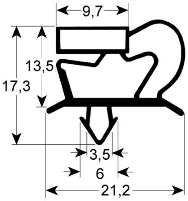 Packningar för cool profil 9048 B 396mm L 570mm stickdimensioner