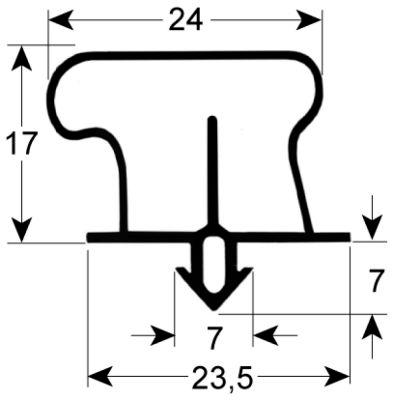 Kylrumsförpackningsprofil 9920 VPE 4M svart