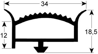 Kylrumsförpackningsprofil 9779 VPE 25m vit