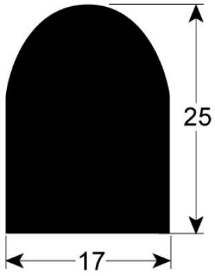 Paketförpackningsprofil 4020 L 750mm Silikonskum VPE 1