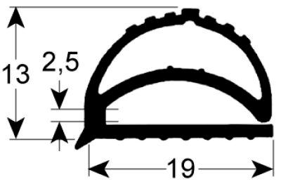 Kylrumsförpackningsprofil 9158 B -MM L 2500mm