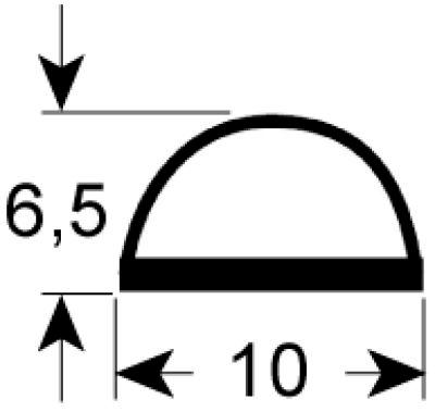 Omslagspaketprofil 10x6.5 L 1075mm Självhäftande IP -husskydd för enhet Combin Famper PA