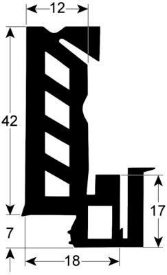 Paketförpackningsprofil 4130 L 654mm VPE 1