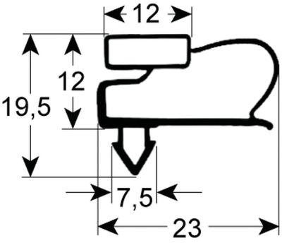 Packningar för cool profil 9051 B 575mm L 725mm Stick Dimensions