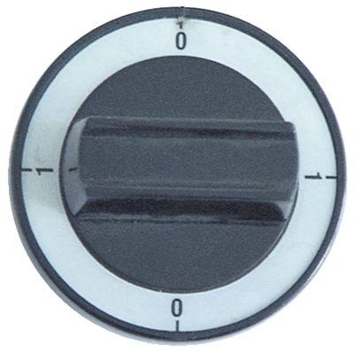 Vred Brytare 0-1-0-1 ø 60mm Axel ø 6x4,6mm