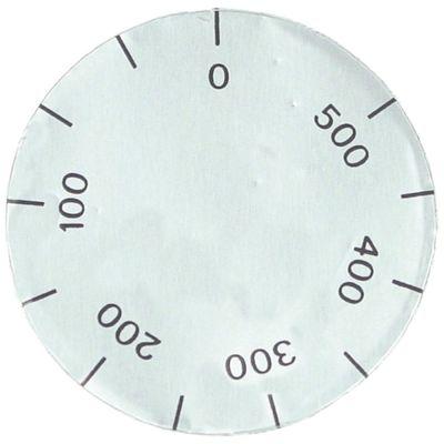 Vredsymbol Termostat T.max. 500°C silver YD ø 42mm