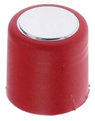Tryckknapp ø 20mm röd/krom H 21mm