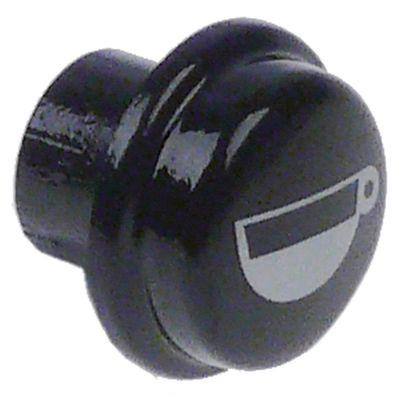 Knapp Plast ø 17mm svart 1 kopp, liten rund