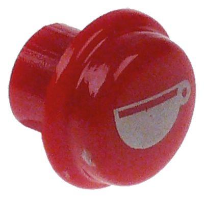 Knapp Plast ø 17mm röd 1 kopp, stor rund SANREMO