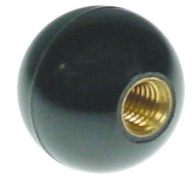 Ballbrack Thread M8 Ø 25mm svart med metallbusk
